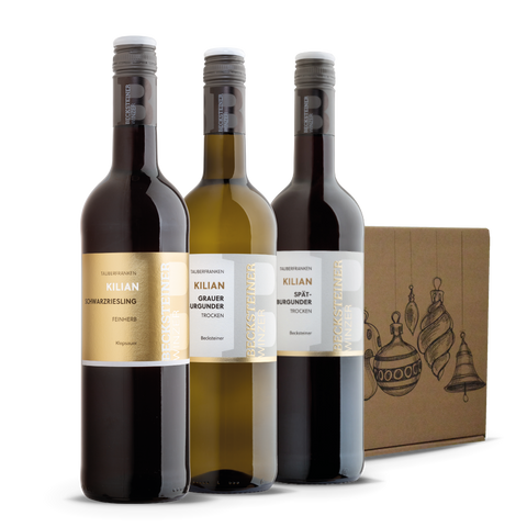 Genussvolles Weinpaket in modernem Karton