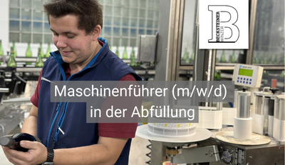 Maschinenführer (m/w/d) Abfüllung