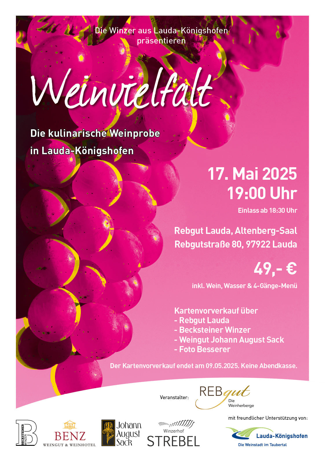 WeinVielfalt - die Weinprobe zum Weinfest Lauda | Samstag, 17. Mai 2025