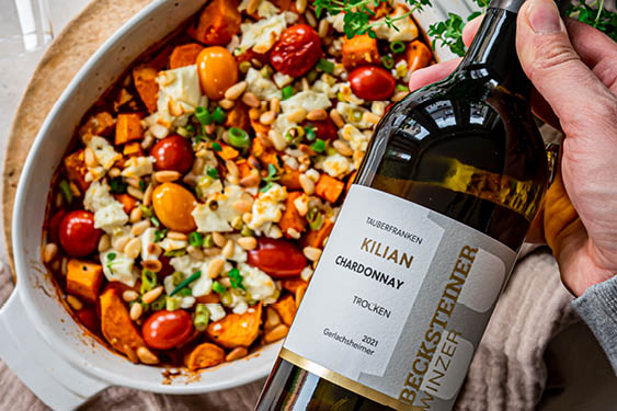 Rezept mit Süßkartoffeln zum Nachkochen und Weinempfehlung
