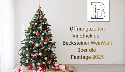 Öffnungszeiten Vinothek über Weihnachten & Silvester 2025