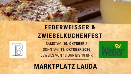 Zwiebelkuchen & Federweißerfest auf dem Marktplatz in Lauda