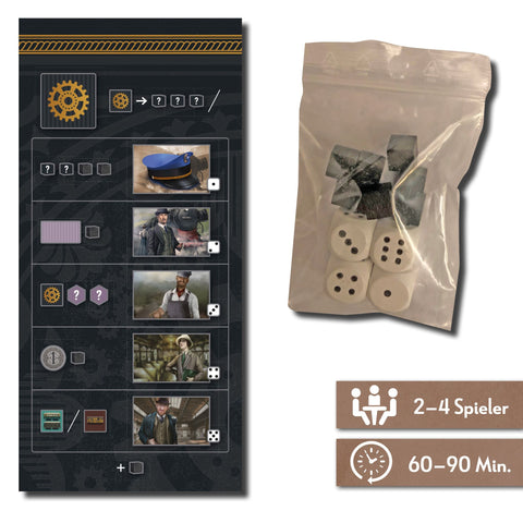 Brettspiel "Der Taubertal Express" inkl. Erweiterung "Würfelpioniere"