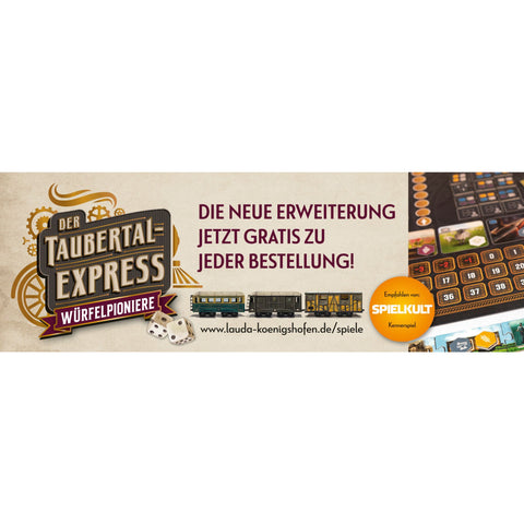 Brettspiel "Der Taubertal Express" inkl. Erweiterung "Würfelpioniere"