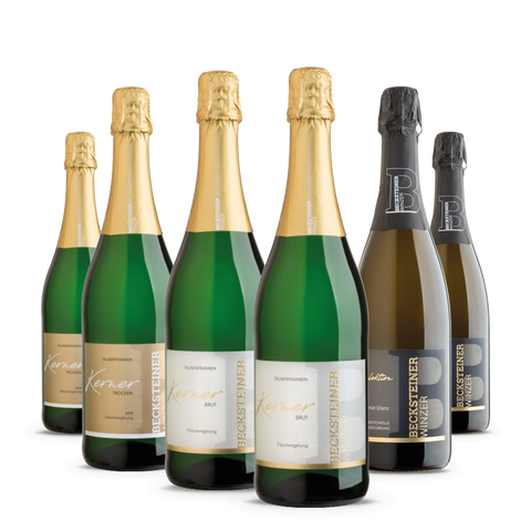 Probierpaket Sekt mit Kerner trocken, Kerner brut und Selektion Pinot brut